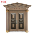 Goldene Stahltür des guten Blickes mit römischer Spalte in China